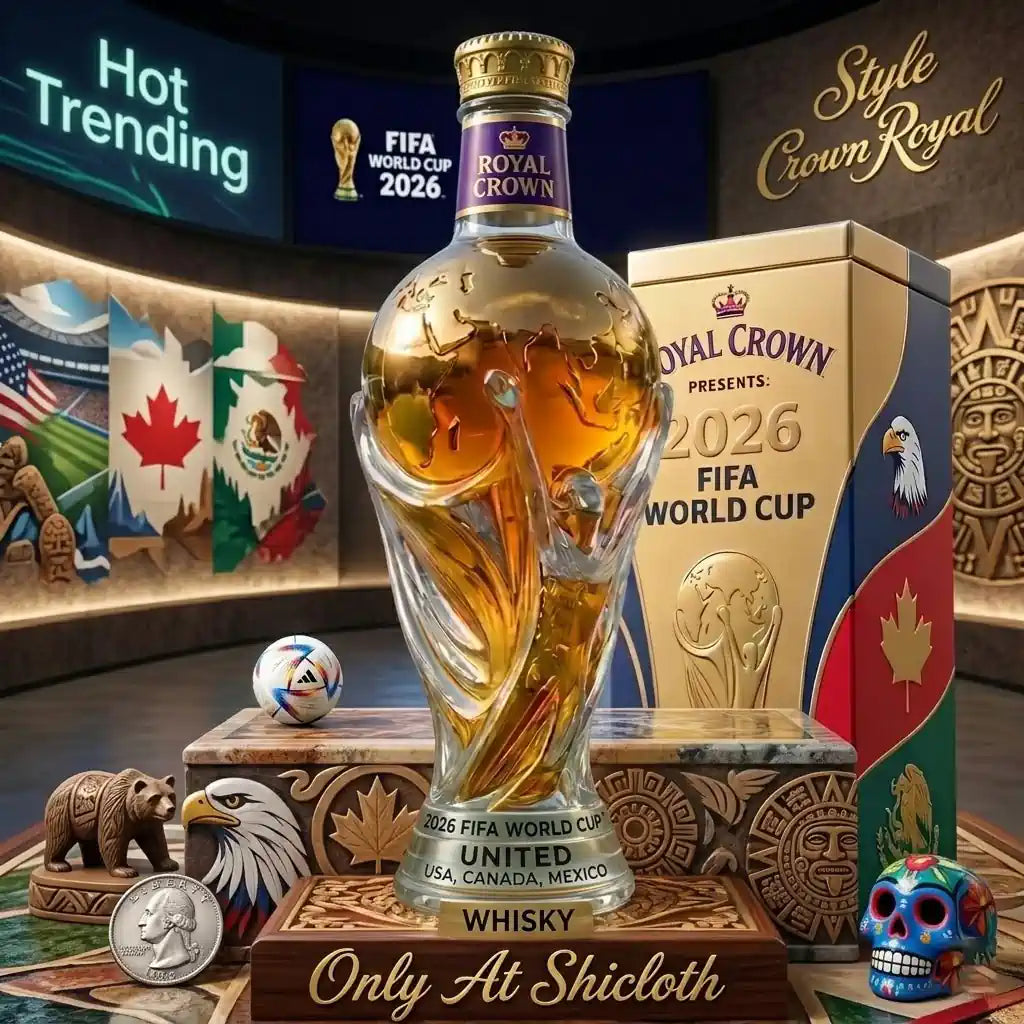 🏆⚽ Butelka whisky z edycji specjalnej poświęconej Mistrzostwom Świata FIFA 2026