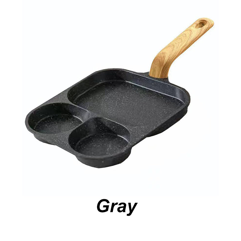 🍳🔥 Patelnia z trzema przegrodami i powłoką nieprzywierającą
