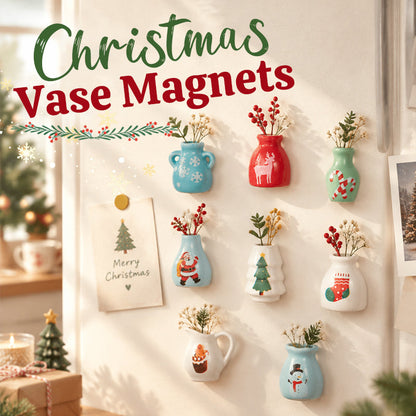 🎄 Świąteczne miniaturowe wazoniki – magnesy na lodówkę