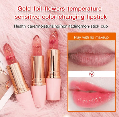【🔥1+1 gratis】💄Kryształowy kwiat galaretki zmieniający kolor pomadki
