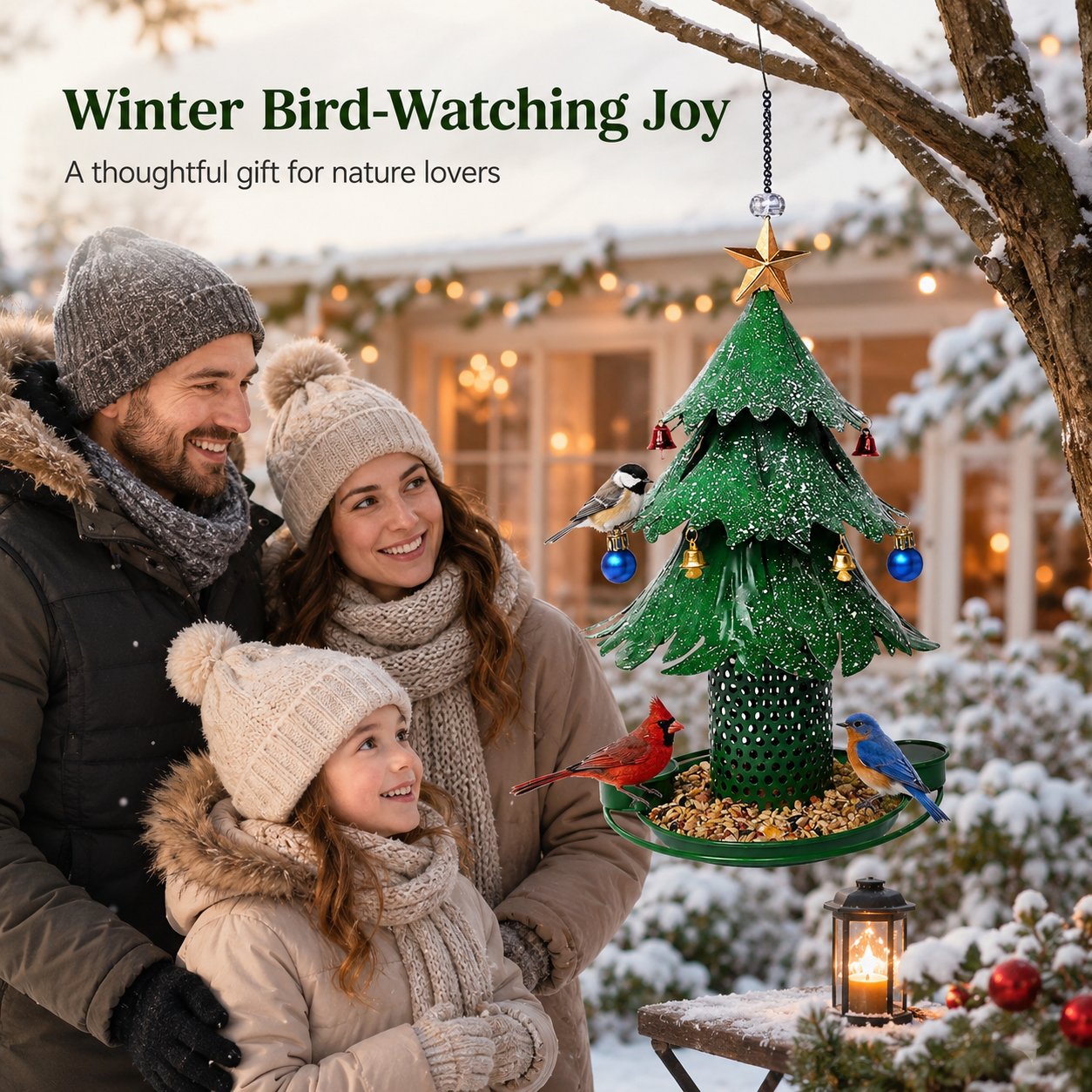 🐦Karmnik dla ptaków w kształcie choinki - 🎄Świąteczne dekoracje do ogrodu