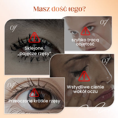 【🔥1+1 gratis】💄Wodoodporny, odporny na rozmazywanie tusz do rzęs wydłużający