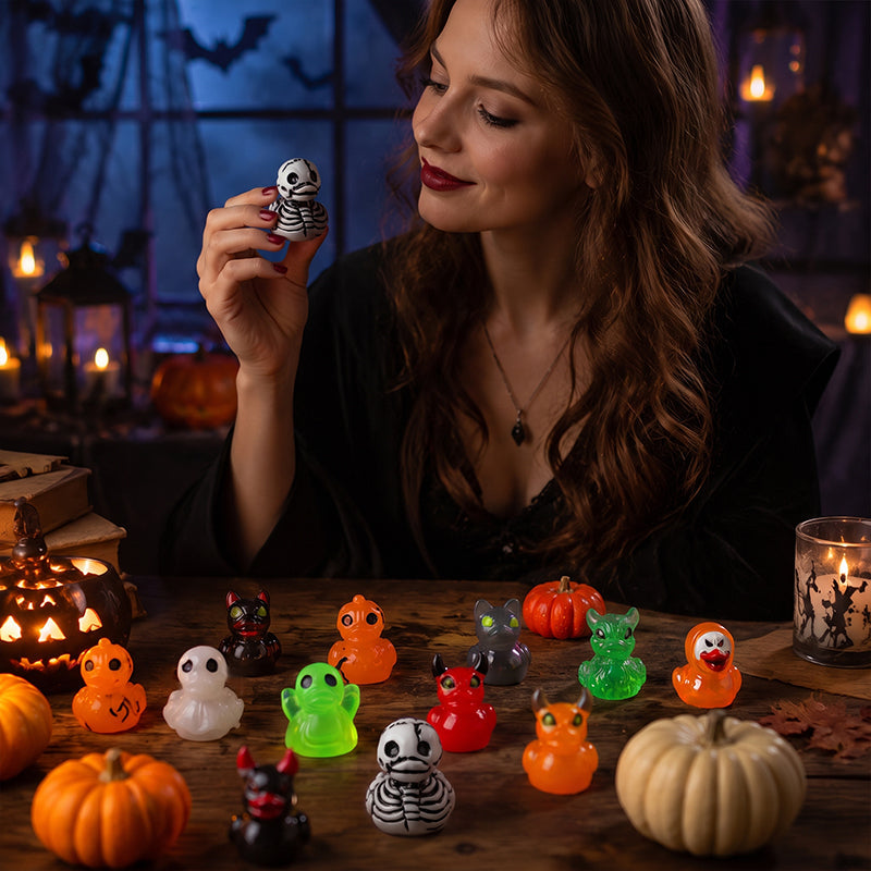 🔥1 zestaw 【12 szt.】🎃Miniaturowe kaczuszki Spook Resin