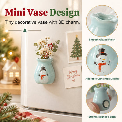 🎄 Świąteczne miniaturowe wazoniki – magnesy na lodówkę