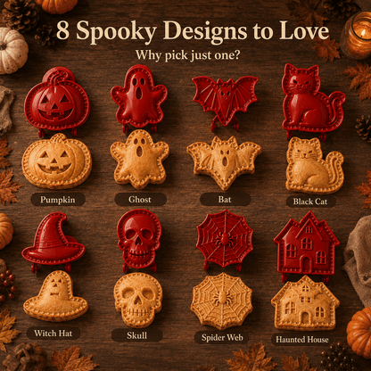🎃 8-częściowy zestaw foremek do mini ciasteczek na Halloween