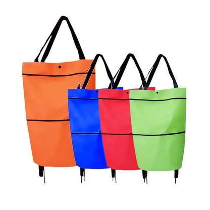 🛍️✨Skládací nákupní taška – sklopná kolečka, nosnost 20 kg
