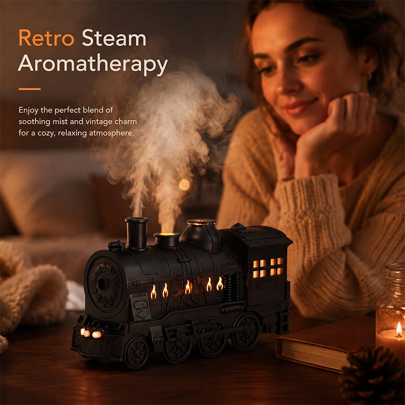 🚂 Dyfuzor do aromaterapii "Vintage Steam Train” o pojemności 300 ml