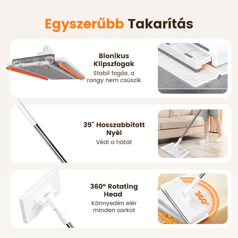 🧹Prostokątny mop płaski – 🧼Nadaj swojemu pokojowi nowe życie