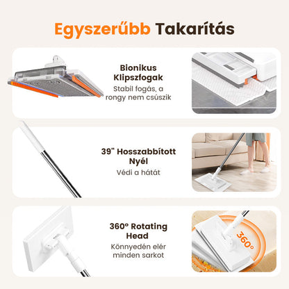 🧹Prostokątny mop płaski – 🧼Nadaj swojemu pokojowi nowe życie