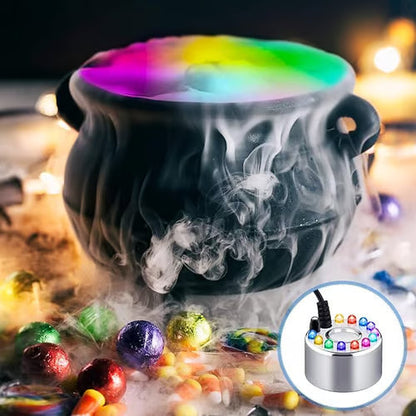 ⚡Ultradźwiękowy nawilżacz z 12 diodami LED – ✨Tworzy chłodzący mgiełkę i kolorowe światło