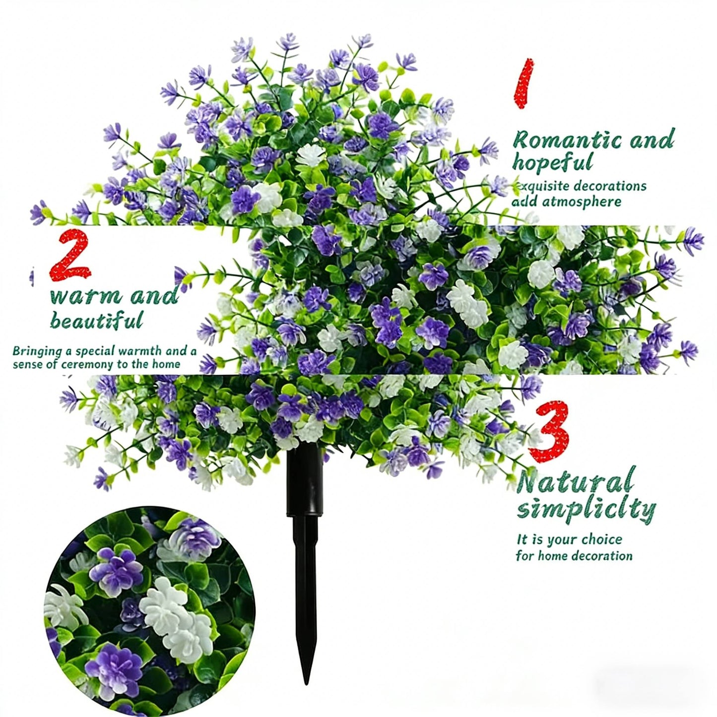 【🔥2+1 gratis】🌸Sztuczne drzewka doniczkowe z kołkami do wbijania w ziemię