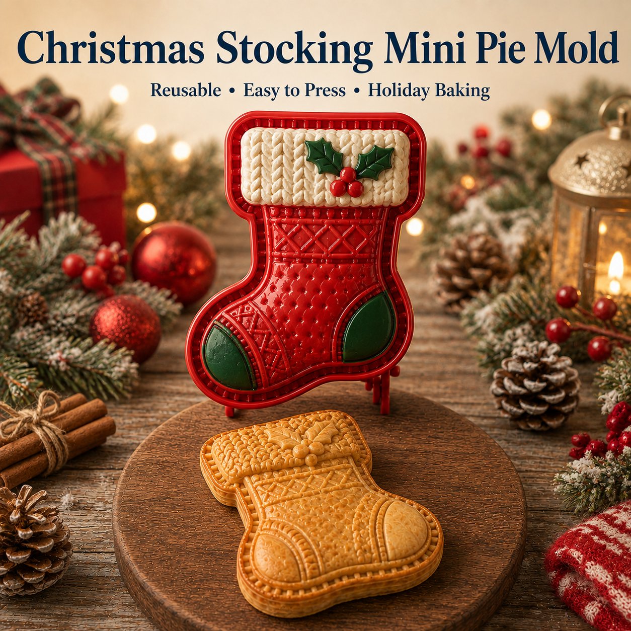 🎄 Kolekcja 8 foremek do świątecznych mini tart