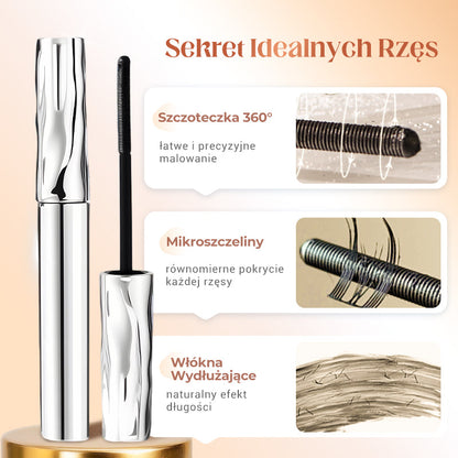 【🔥1+1 gratis】💄Wodoodporny, odporny na rozmazywanie tusz do rzęs wydłużający