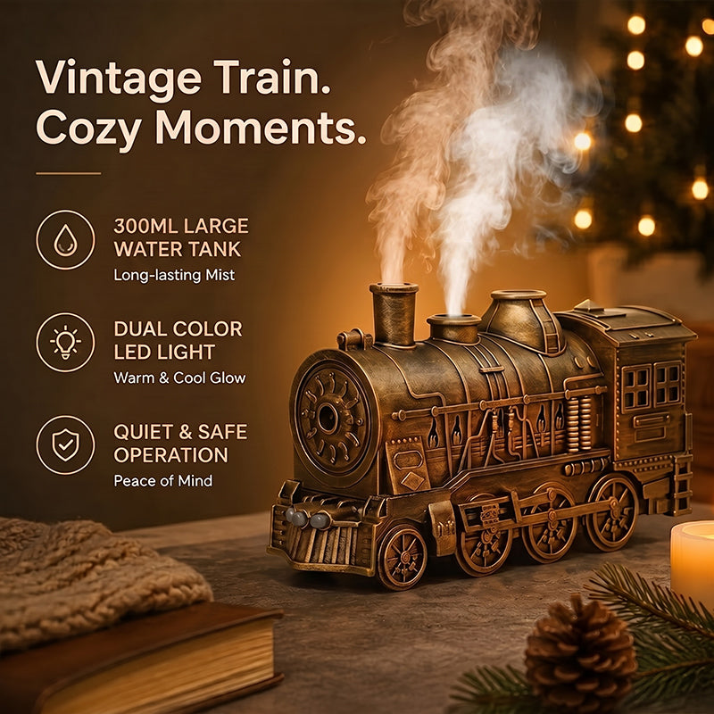 🚂 Dyfuzor do aromaterapii "Vintage Steam Train” o pojemności 300 ml