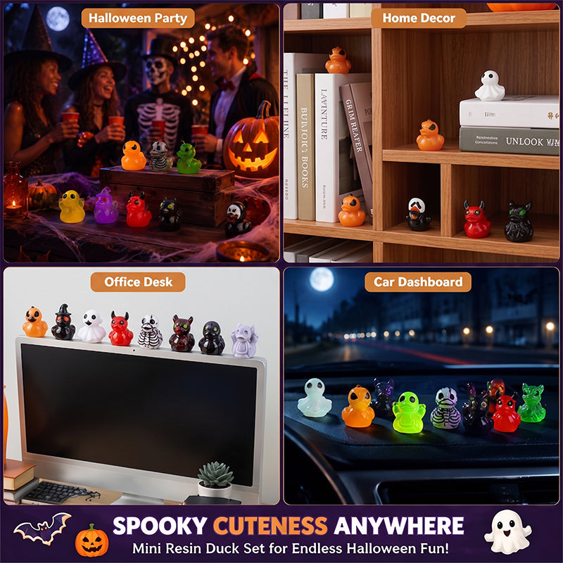 🔥1 zestaw 【12 szt.】🎃Miniaturowe kaczuszki Spook Resin