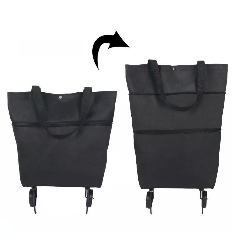 🛍️✨Skládací nákupní taška – sklopná kolečka, nosnost 20 kg