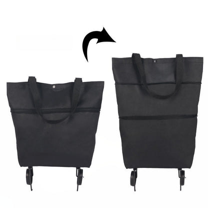🛍️✨Skládací nákupní taška – sklopná kolečka, nosnost 20 kg