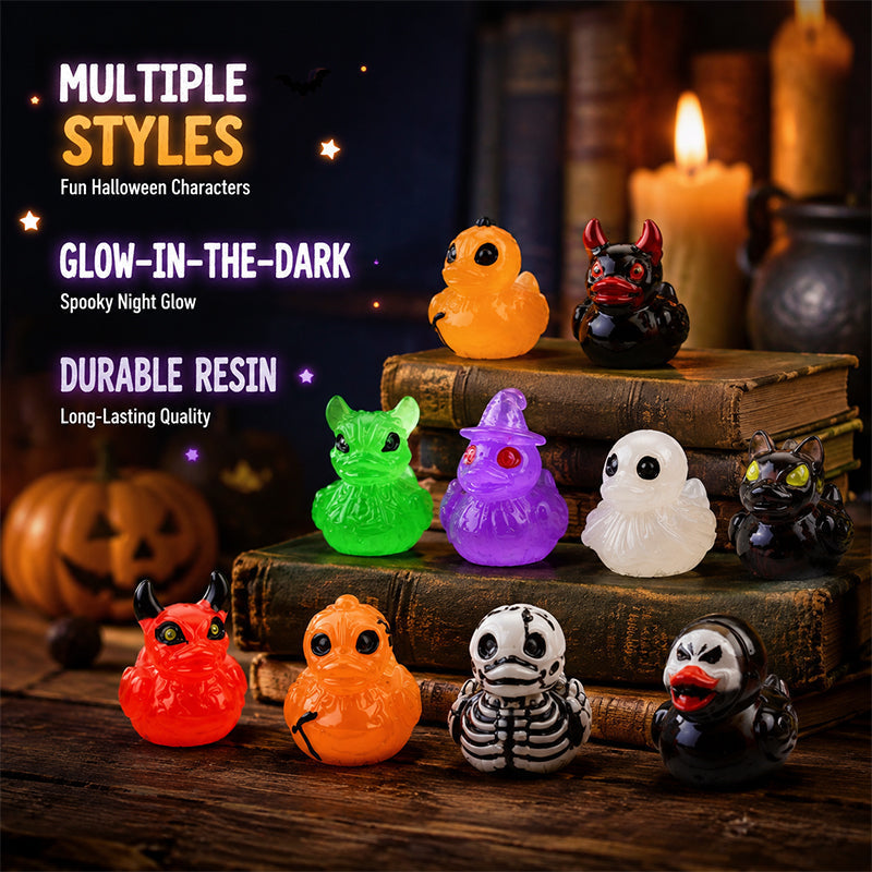 🔥1 zestaw 【12 szt.】🎃Miniaturowe kaczuszki Spook Resin