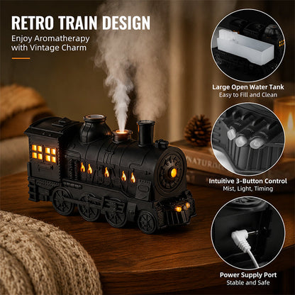🚂 Dyfuzor do aromaterapii "Vintage Steam Train” o pojemności 300 ml