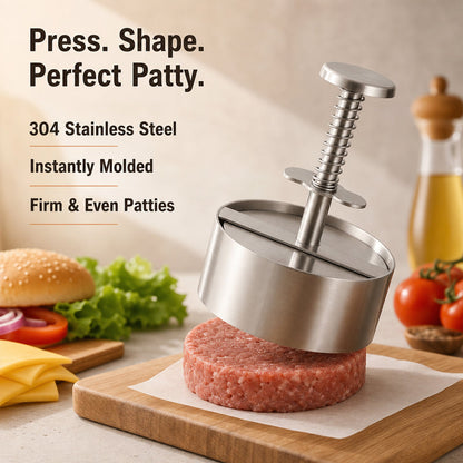 🍔Prasa do burgerów ze stali nierdzewnej - 🥩Z łatwością przygotuj idealnie równe kotlety
