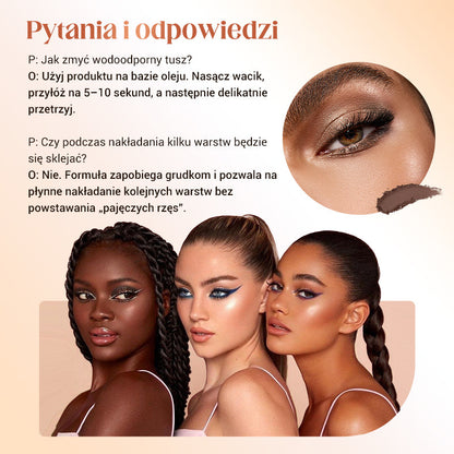 【🔥1+1 gratis】💄Wodoodporny, odporny na rozmazywanie tusz do rzęs wydłużający