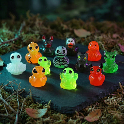 🔥1 zestaw 【12 szt.】🎃Miniaturowe kaczuszki Spook Resin