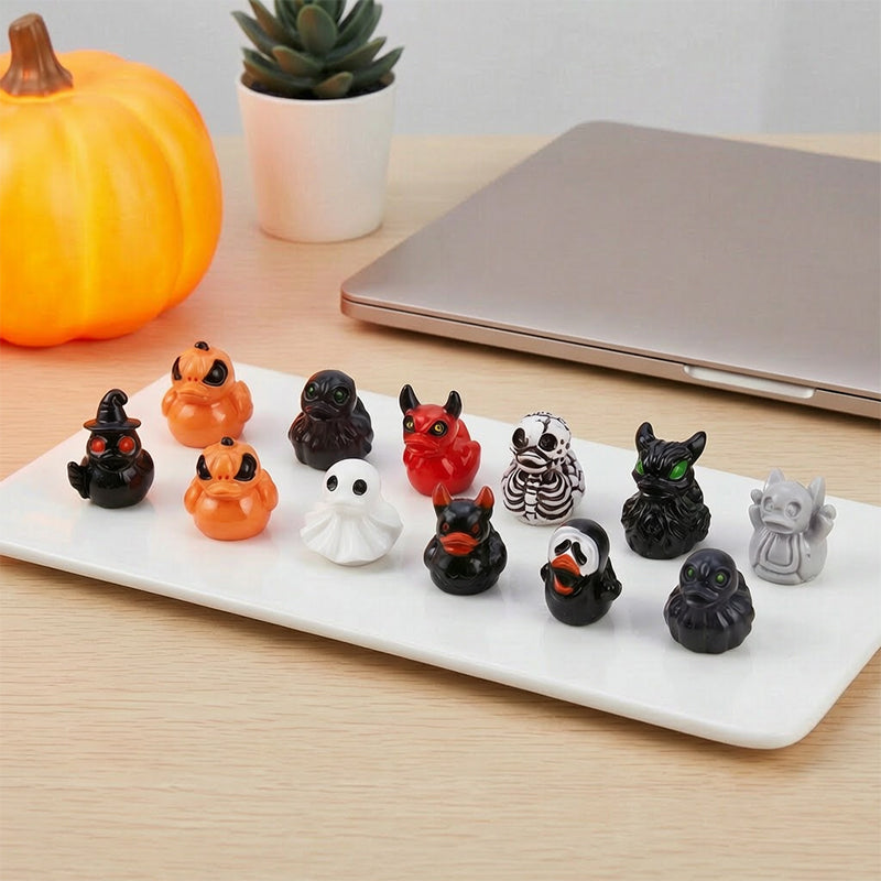 🔥1 zestaw 【12 szt.】🎃Miniaturowe kaczuszki Spook Resin