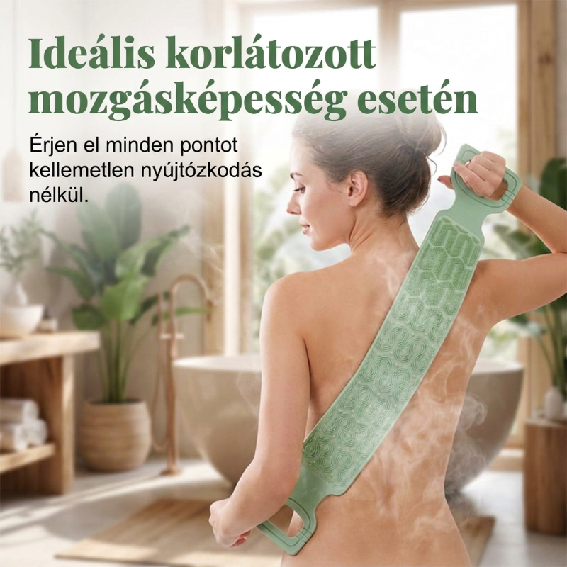 🛁Wygodna silikonowa szczotka do mycia pleców – 💦Łatwiejsze mycie się bez konieczności schylania się