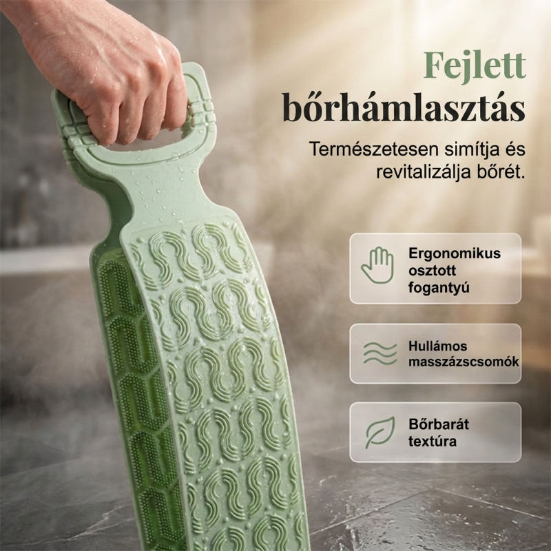 🛁Wygodna silikonowa szczotka do mycia pleców – 💦Łatwiejsze mycie się bez konieczności schylania się