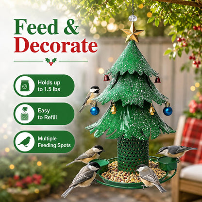🐦Karmnik dla ptaków w kształcie choinki - 🎄Świąteczne dekoracje do ogrodu