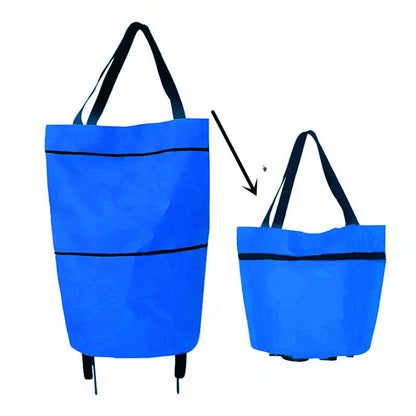 🛍️✨Skládací nákupní taška – sklopná kolečka, nosnost 20 kg