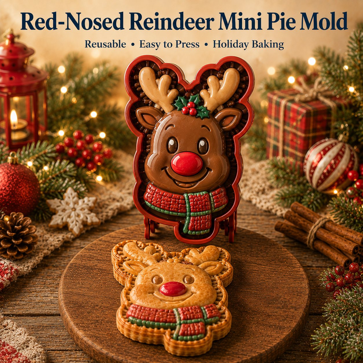 🎄 Kolekcja 8 foremek do świątecznych mini tart