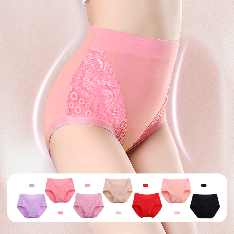 【🔥2+1 ingyen】💖Bawełniane majtki Plus Size z wysokim stanem i ochroną przed przeciekaniem