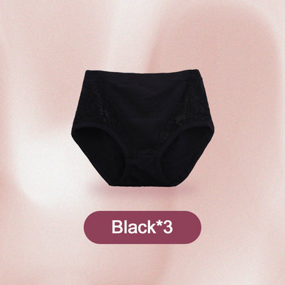 【🔥2+1 ingyen】💖Bawełniane majtki Plus Size z wysokim stanem i ochroną przed przeciekaniem