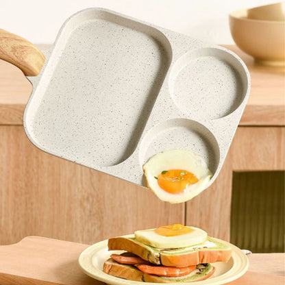 🍳🔥 Patelnia z trzema przegrodami i powłoką nieprzywierającą