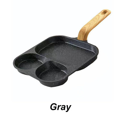🍳🔥 Patelnia z trzema przegrodami i powłoką nieprzywierającą