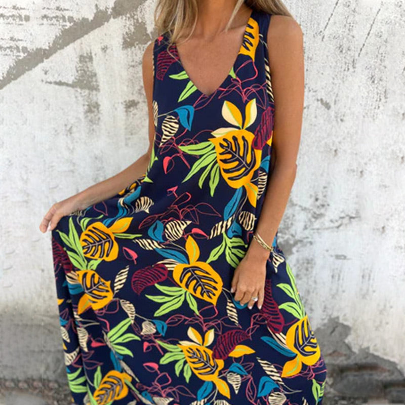 【S-3XL】🌺Luźna sukienka w nadruk