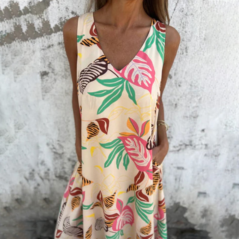 【S-3XL】🌺Luźna sukienka w nadruk