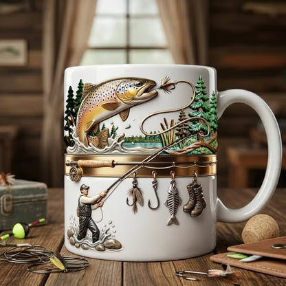 【🔥3+1 gratis】☕Ceramiczny kubek do kawy z motywem rybnym