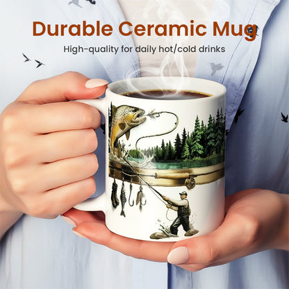 【🔥3+1 gratis】☕Ceramiczny kubek do kawy z motywem rybnym