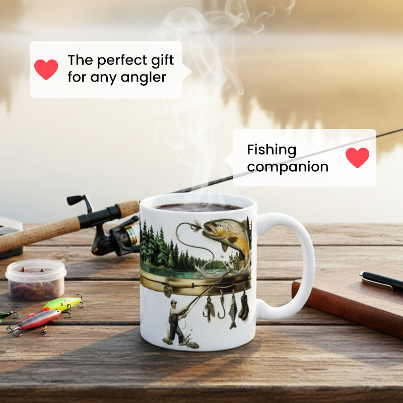 【🔥3+1 gratis】☕Ceramiczny kubek do kawy z motywem rybnym