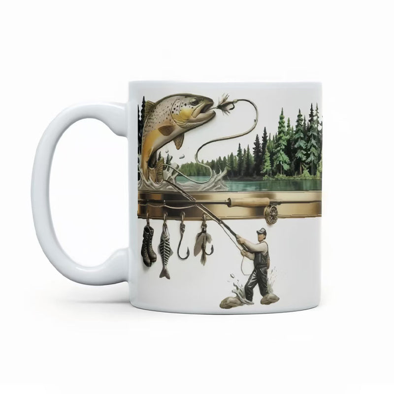 【🔥3+1 gratis】☕Ceramiczny kubek do kawy z motywem rybnym