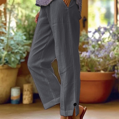 【S-2XL】👖Damskie spodnie z prostymi nogawkami i paskiem wokół kostek