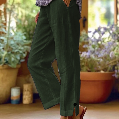 【S-2XL】👖Damskie spodnie z prostymi nogawkami i paskiem wokół kostek