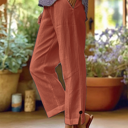 【S-2XL】👖Damskie spodnie z prostymi nogawkami i paskiem wokół kostek