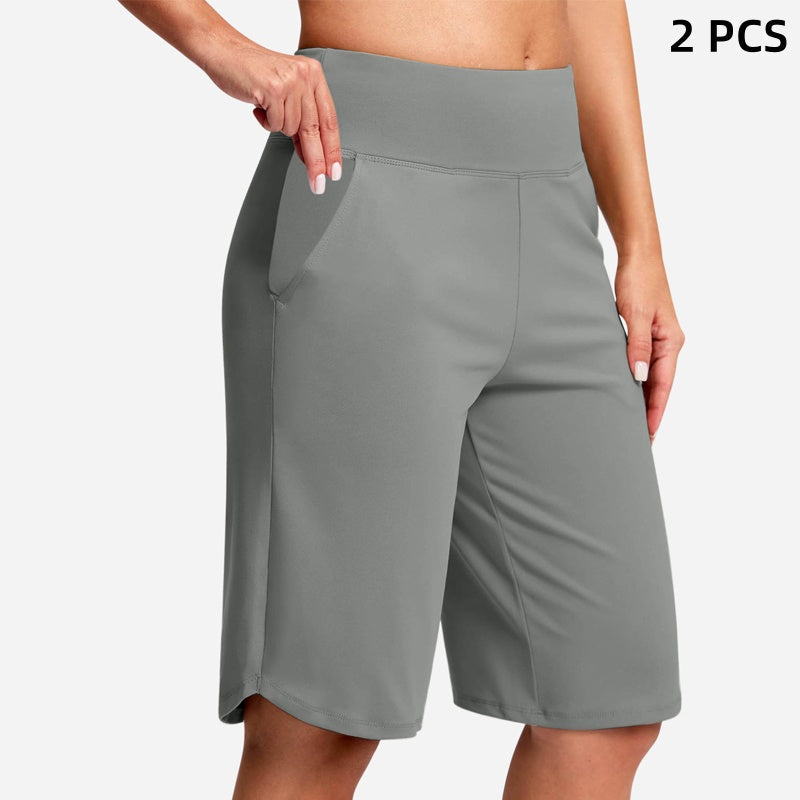 【🔥S-2XL】🩳Damskie szorty do jogi z wysokim stanem i kieszeniami