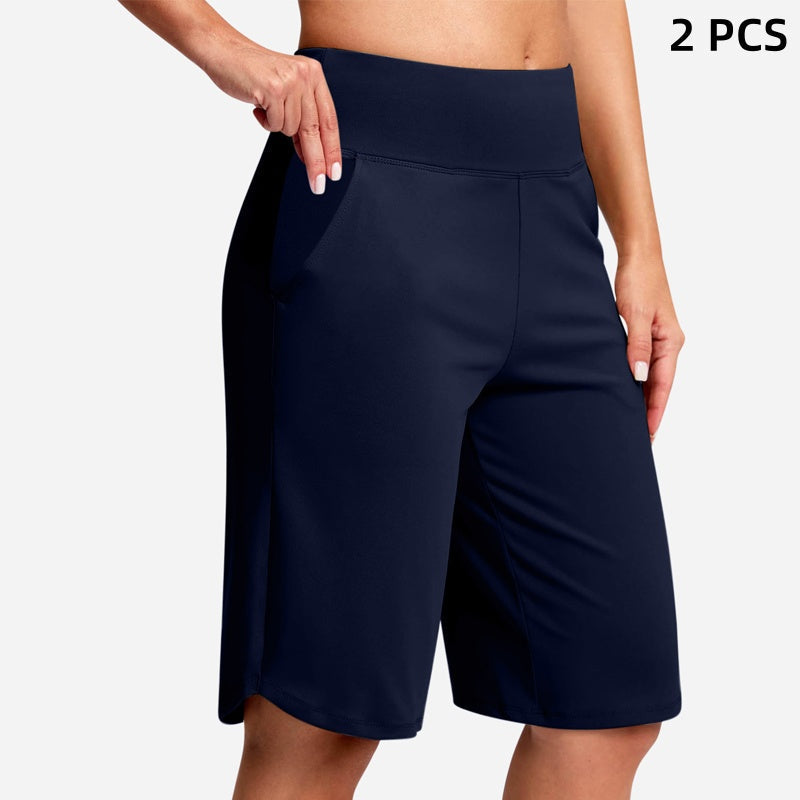 【🔥S-2XL】🩳Damskie szorty do jogi z wysokim stanem i kieszeniami