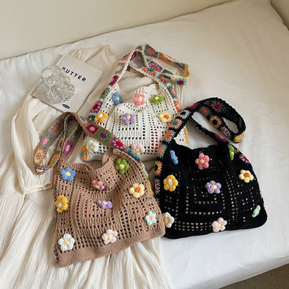 🌼Torba etniczna szydełkowa dla kobiet – boho, pojemna, uniwersalna