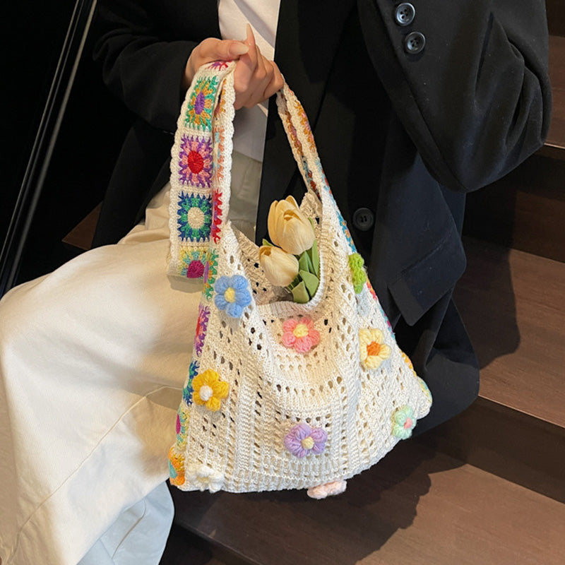 🌼Torba etniczna szydełkowa dla kobiet – boho, pojemna, uniwersalna