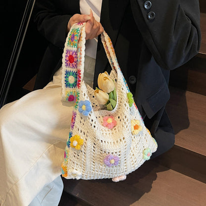 🌼Torba etniczna szydełkowa dla kobiet – boho, pojemna, uniwersalna